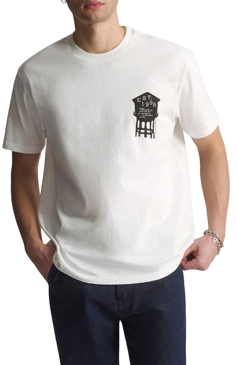 Brooklyn Industries Water Tower Graphic T-Shirt, Main, color, Antique White