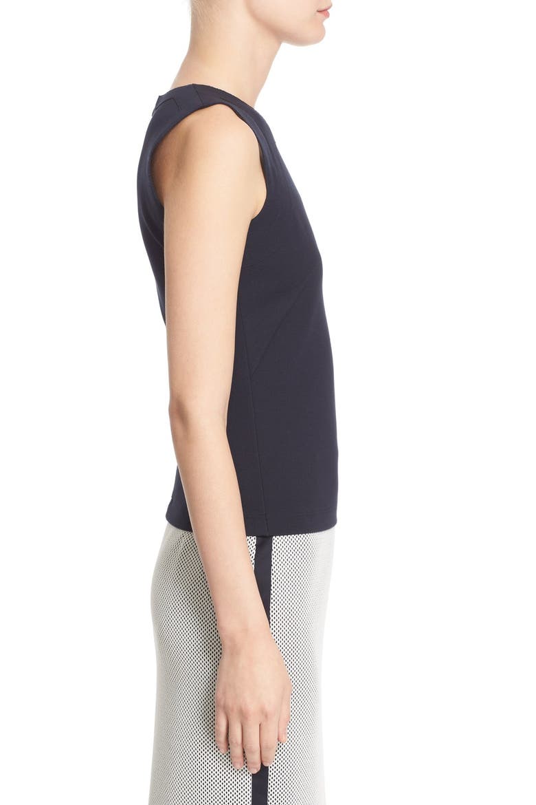 Cutout Stretch Jersey Tank, Alternate, color, NAVY