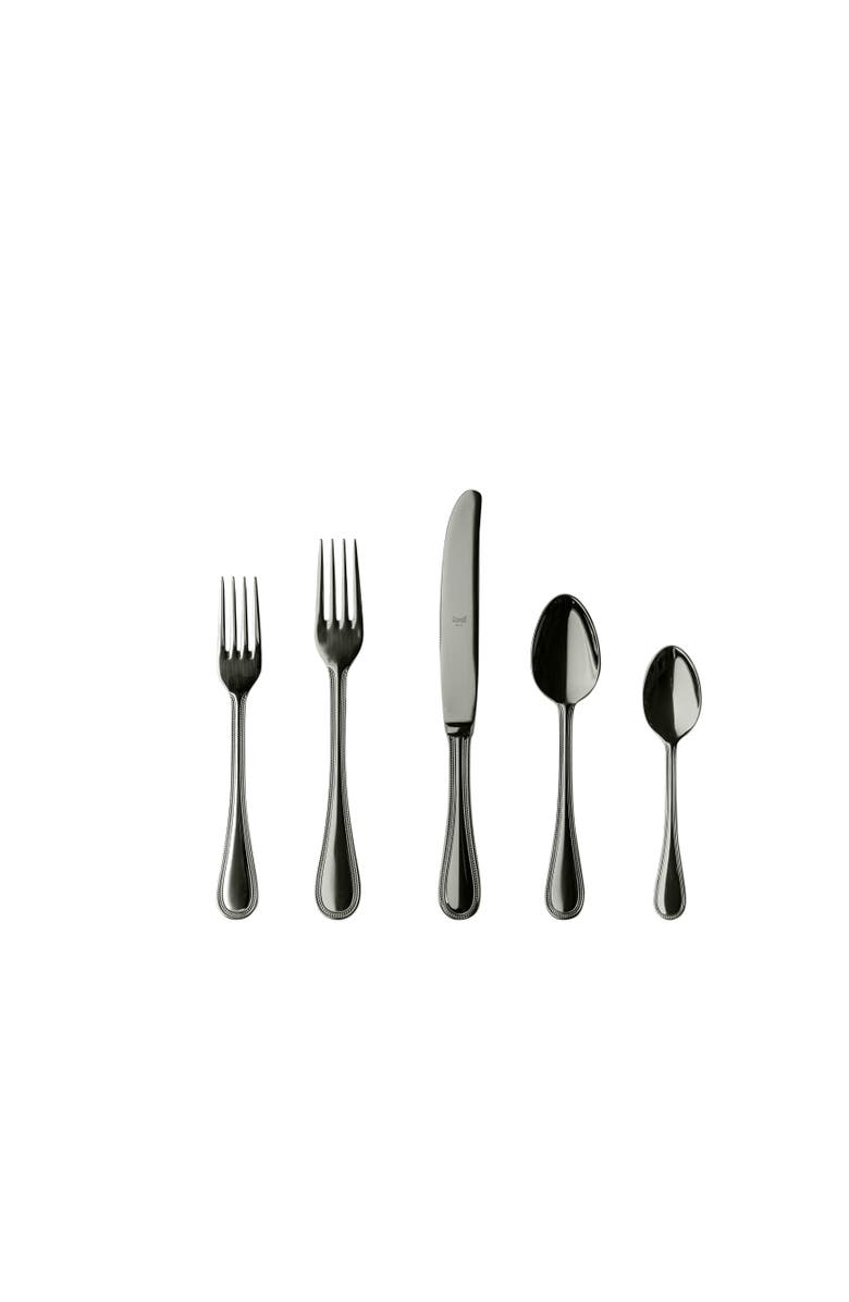 Mepra Perla Flatware Set - 5 Pieces, Main, color, Black Gold