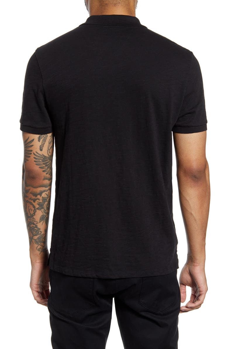 Vince Cotton Slub Jersey Polo, Alternate, color, Black