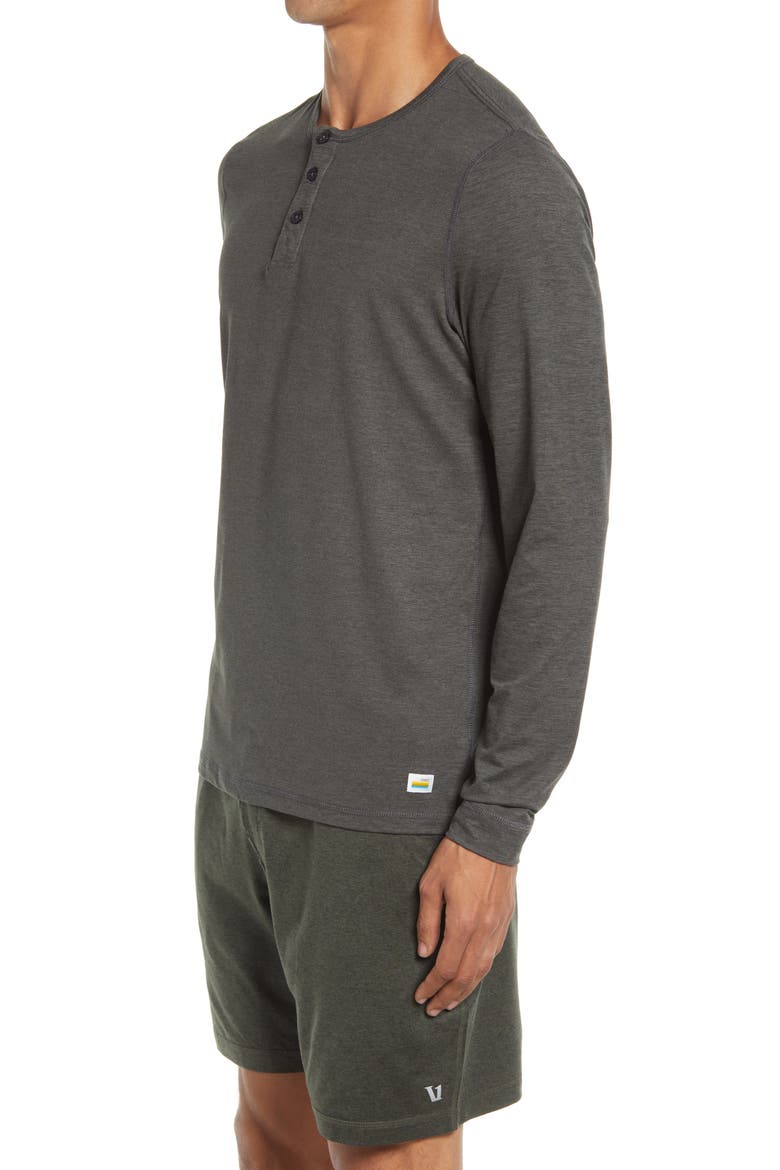 Long Sleeve Ease Performance Henley, Alternate, color, CHARCOAL HEATHER