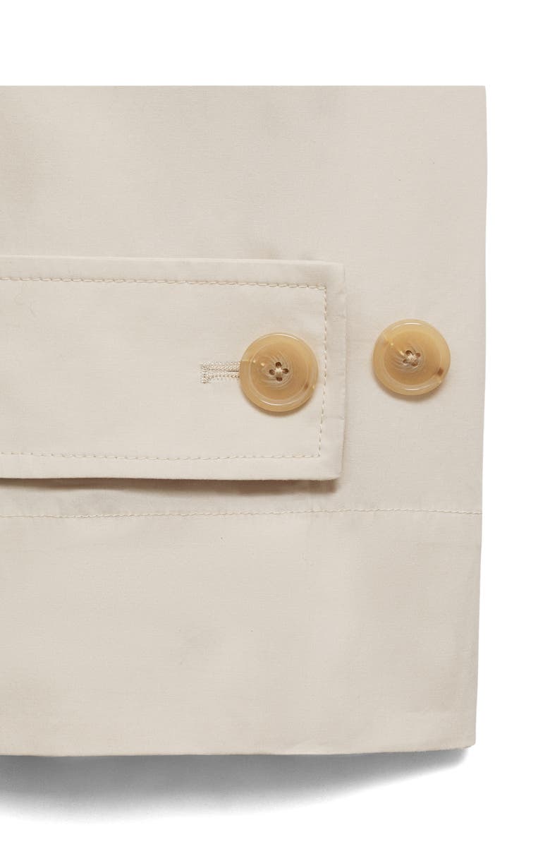 MANGO Overszie Stretch Cotton Trench Coat, Alternate, color, Light/ Pastel Grey