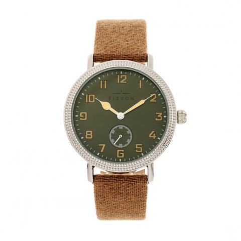 Northrop Wool-Overlaid Leather-Band Watch