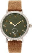 Elevon Northrop Wool-Overlaid Leather-Band Watch