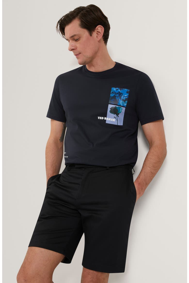 Loweton Slim Fit Stretch Cotton Chino Shorts, Alternate, color, BLACK