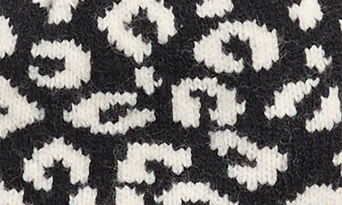 Area Stars Leopard Knit Beanie In Black