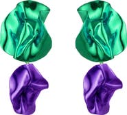 Sterling King Flashback Fold Drop Earrings