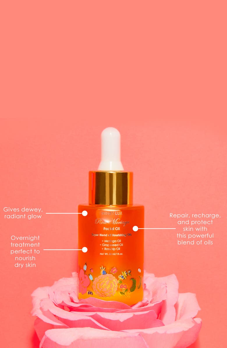 Winky Lux Rose Moringa Facial Oil, Alternate, color, 