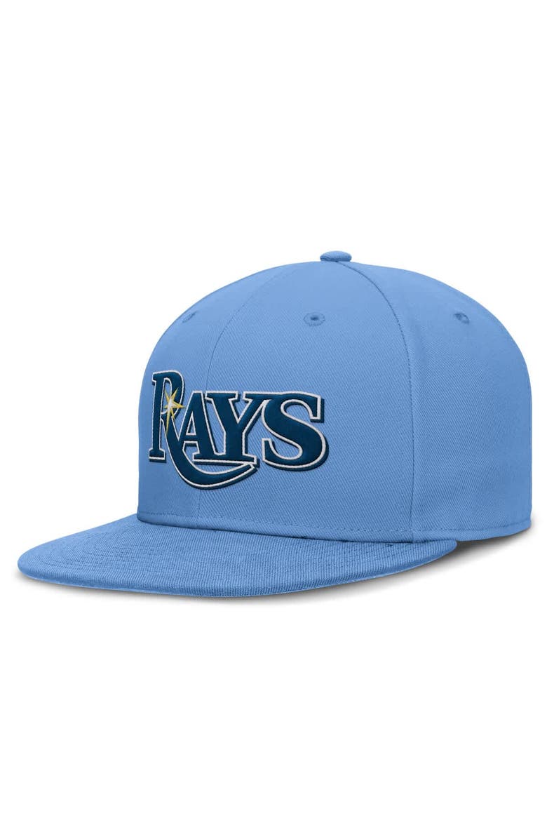 Nike Men's Nike Light Blue Tampa Bay Rays True Round Bill Performance Fitted Hat, Alternate, color, Light Blue