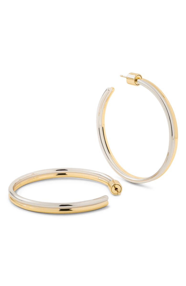 Jennifer Fisher 2-Tone Thread Hoop Earrings, Alternate, color,