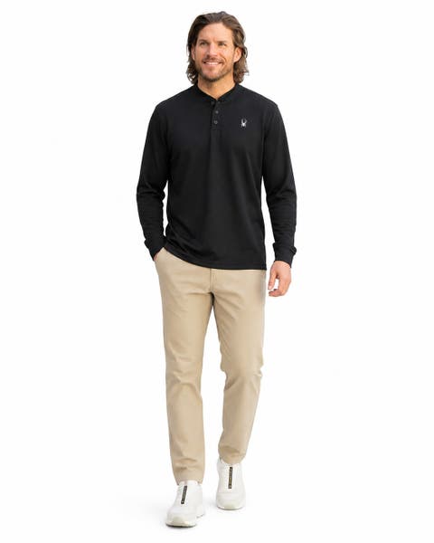 Men Long Sleeve Thermal Henley
