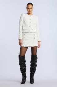 BCBGMAXAZRIA Tweed Chasseur Jacket