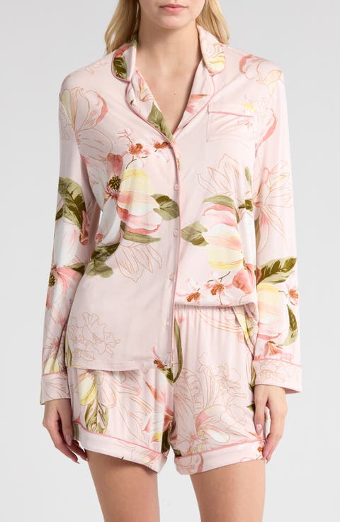 Moonlight Eco Long Sleeve Short Pajamas (Regular & Plus Size)