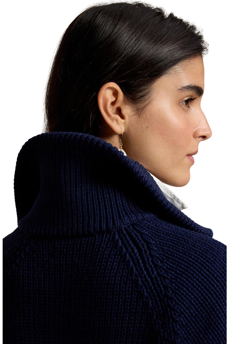 Cotton Blend Cardigan, Alternate, color, CRUISE NAVY