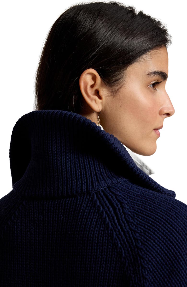 Polo Ralph Lauren Cotton Blend Cardigan, Alternate, color, Cruise Navy