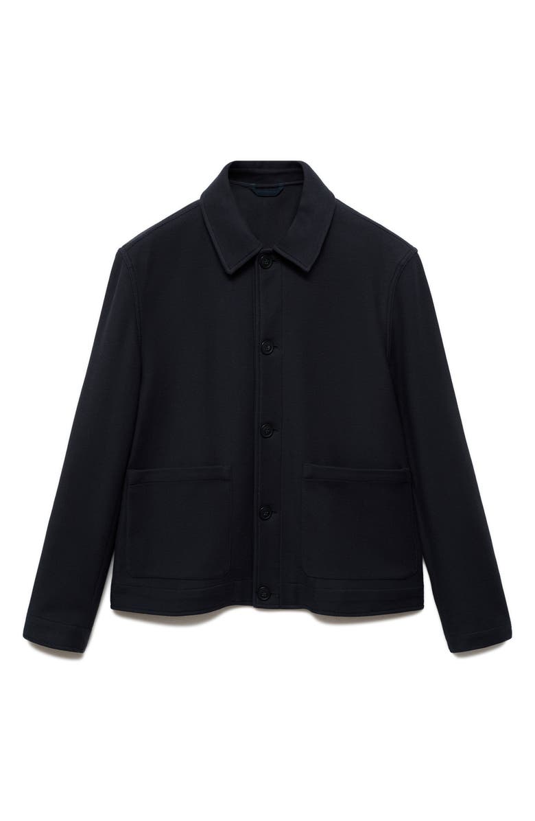 MANGO Daniel Cotton Blend Twill Overshirt, Alternate, color, 