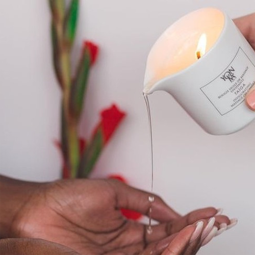 Yon-ka Paris Taiga Massage Oil Candle For Aromatherapy 4.4oz In White