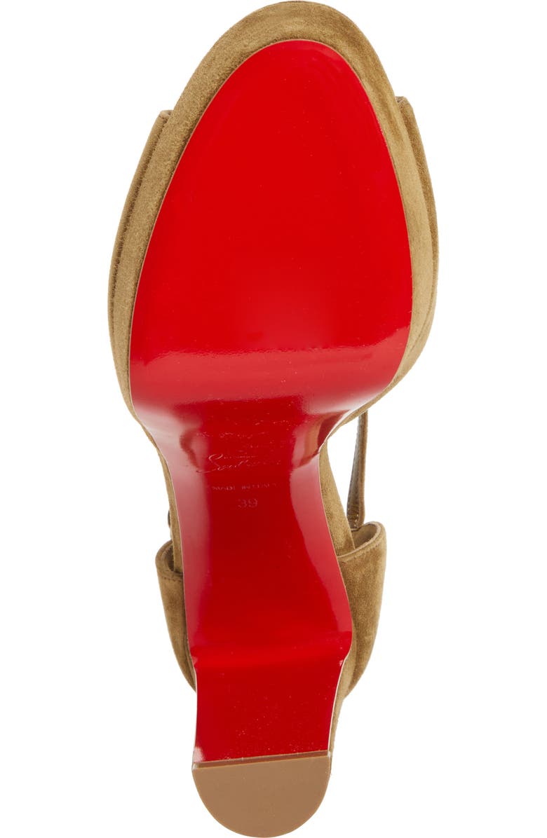 Christian Louboutin Sandaloo Peep-Toe Sandal, Alternate, color, Bronzo/ Bronzo