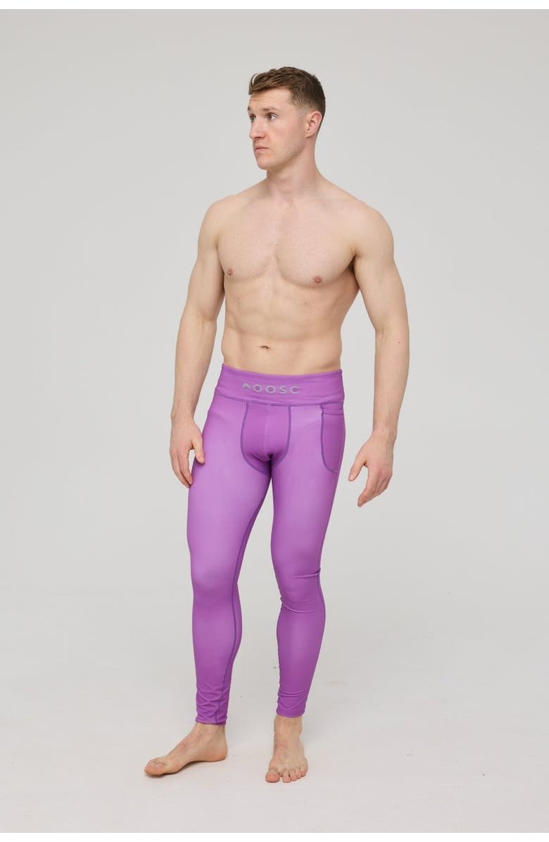 OOSC Elite Activewear Leggings - Purple, Alternate, color, Grey