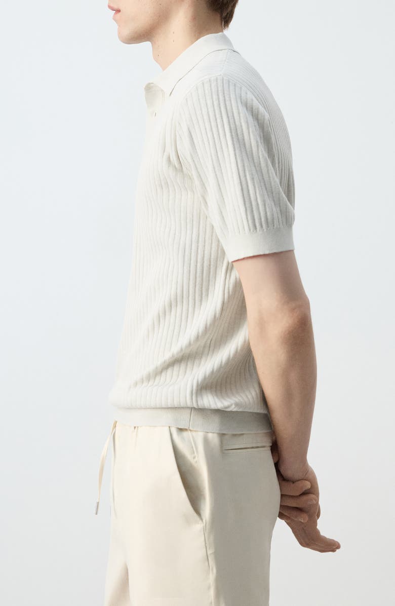 MANGO Rib Polo, Alternate, color, Sand