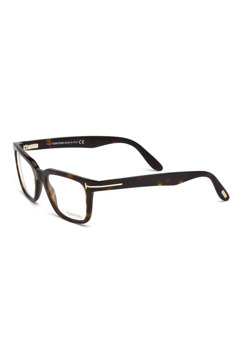 52mm Geometric Optical Glasses, Alternate, color, SHINY CLASSIC HAVANA