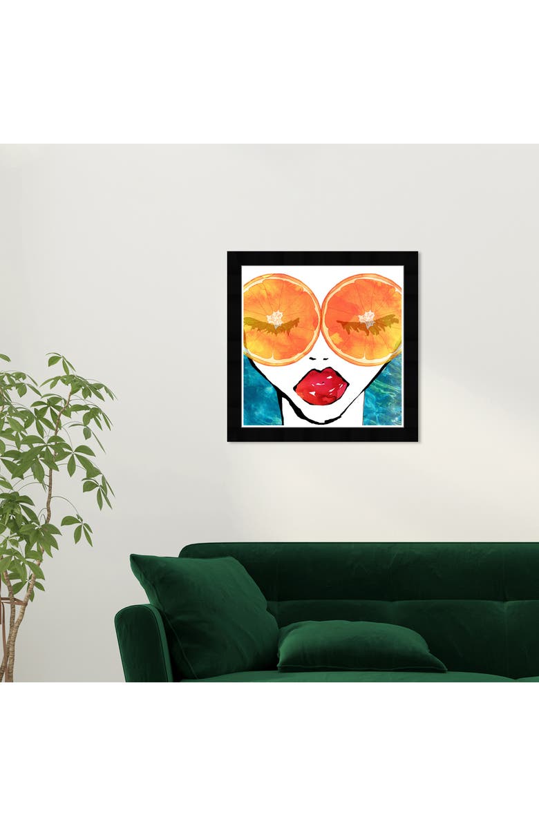 Wynwood Studio Orange Beach Framed Wall Art, 21"x21", Alternate, color, Orange