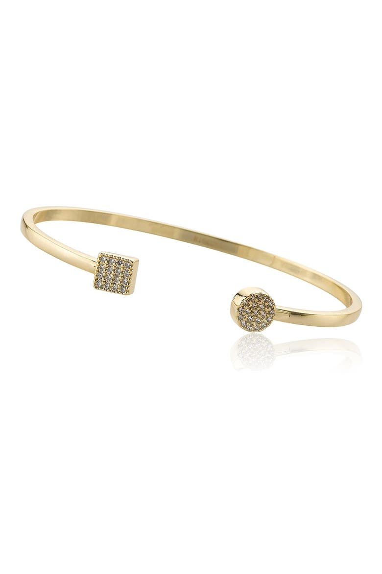 Circle & Square Cuff Bracelet, Main, color, GOLD