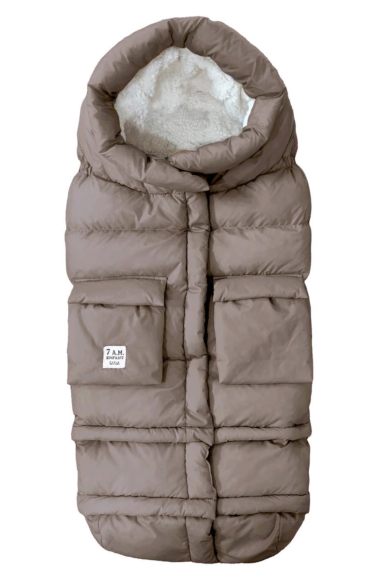 7 A.M. Enfant 212 evolution<sup>®</sup> Extendable Stroller & Car Seat Waterproof Footmuff, Main, color, Chestnut