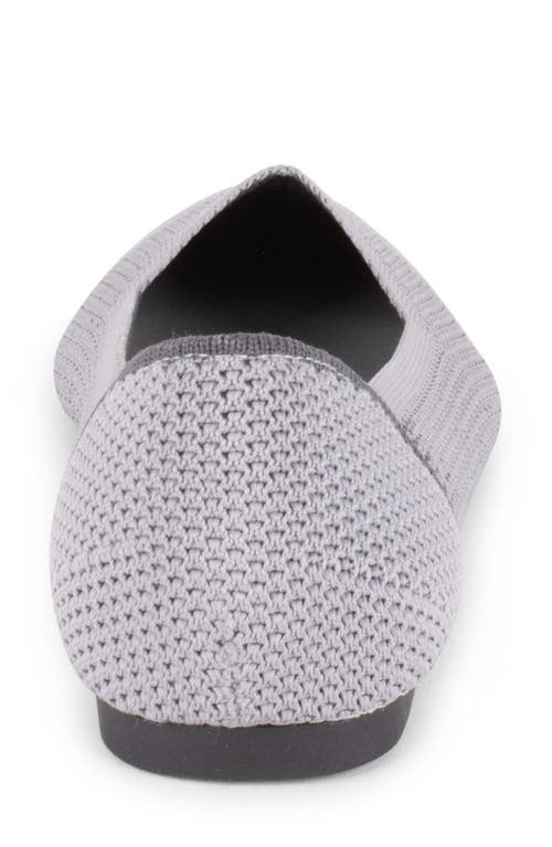 Tahari Antigua Knit Pointed Toe Flat In Gray