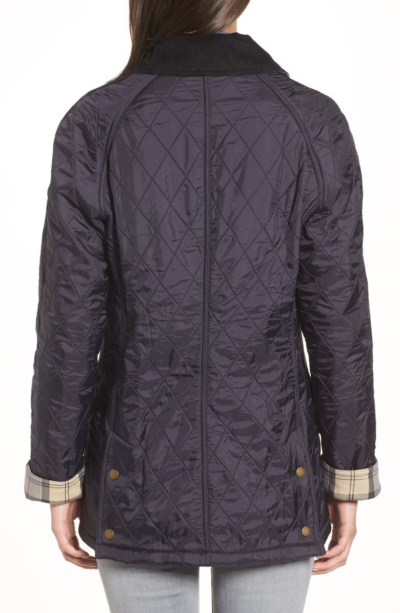 Barbour Beadnell Quilted Jacket, Alternate, color, Navy/Navy