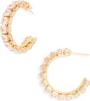 Tasha Stone Hoop Earrings