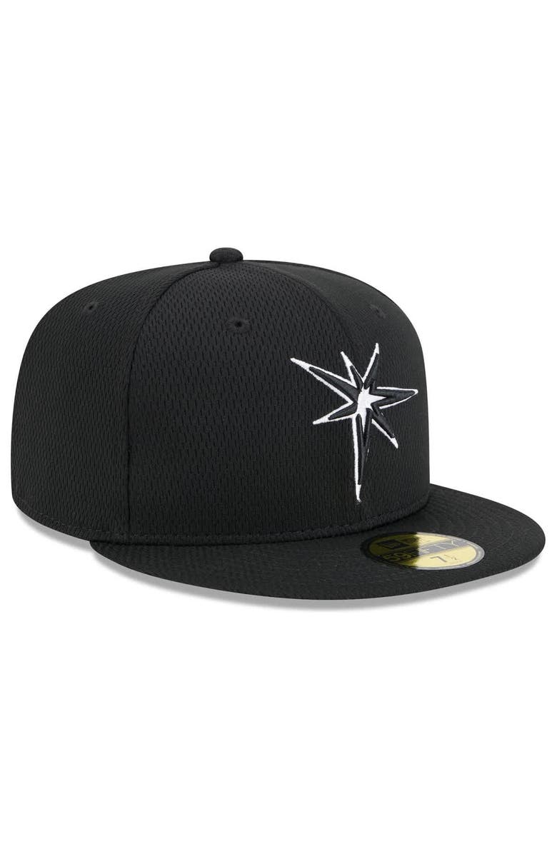 New Era Men's New Era Black Tampa Bay Rays 2025 MLB Clubhouse 59FIFTY Fitted Hat, Alternate, color, 