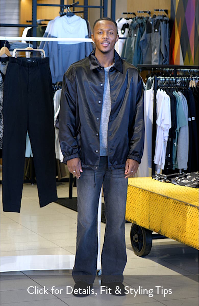 Logo Detail Satin Coach Jacket, sales video thumbnail