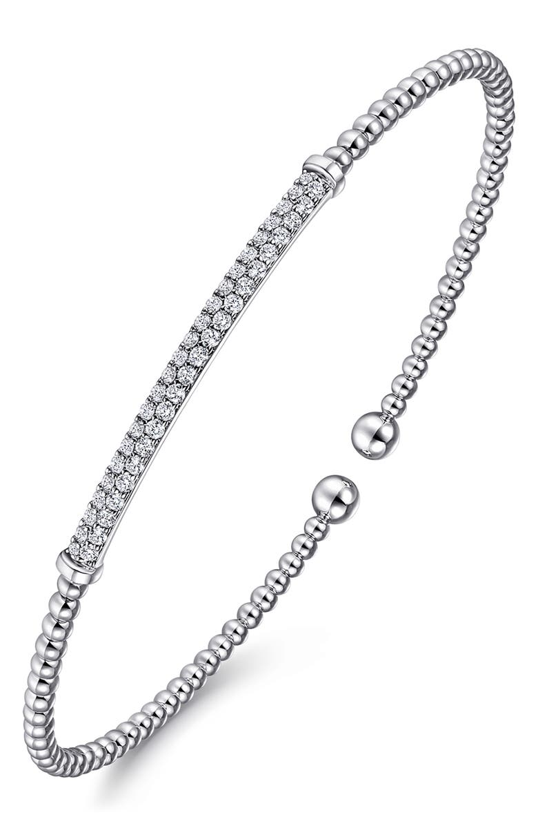Gabriel & Co. Bujukan Diamond Beaded Cuff Bracelet, Alternate, color,