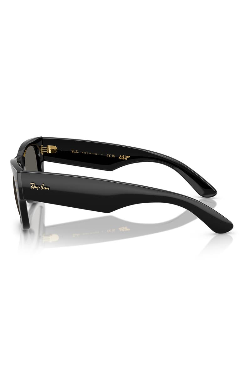 Ray-Ban x A$AP Rocky Blacked Out Mega Wayfarer 63mm Square Sunglasses, Alternate, color, Black/ Dark Grey