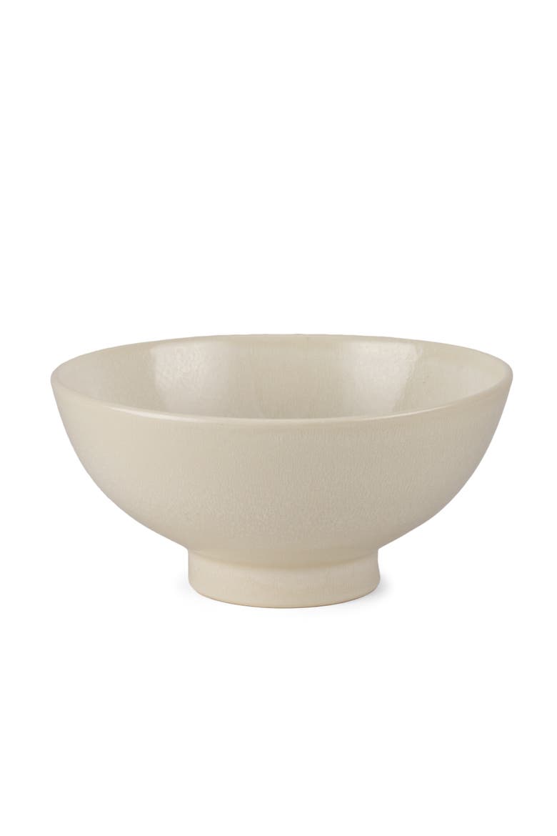 Tyren Glazed Decorative Oblong Ceramic Bowl, Alternate, color, Beige