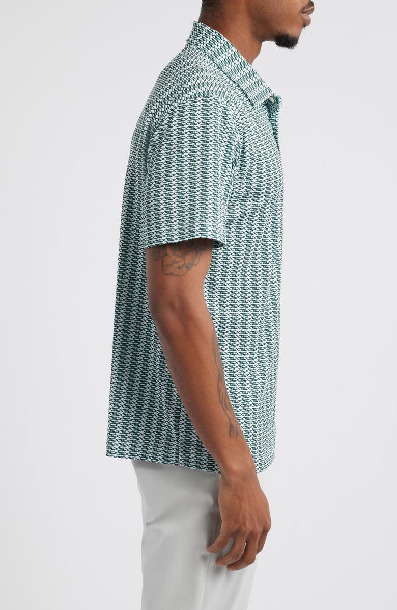 Quiet Golf Monogram Waves Golf Polo, Alternate, color, 