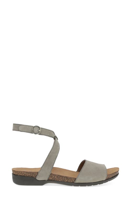 Dansko Rafferty Ankle Strap Sandal In Taupe Milled Nubuck