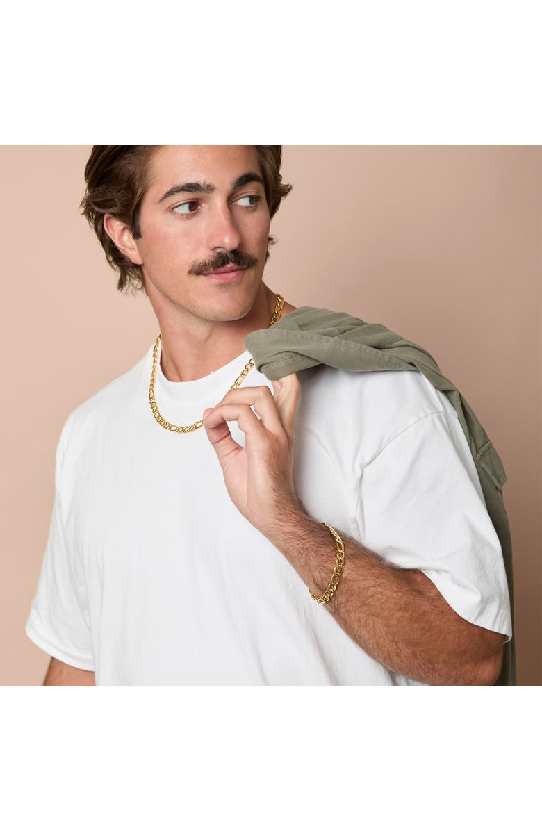 Lucky Brand Figaro Chain Bracelet, 8.5'' Chain, Alternate, color, Gold