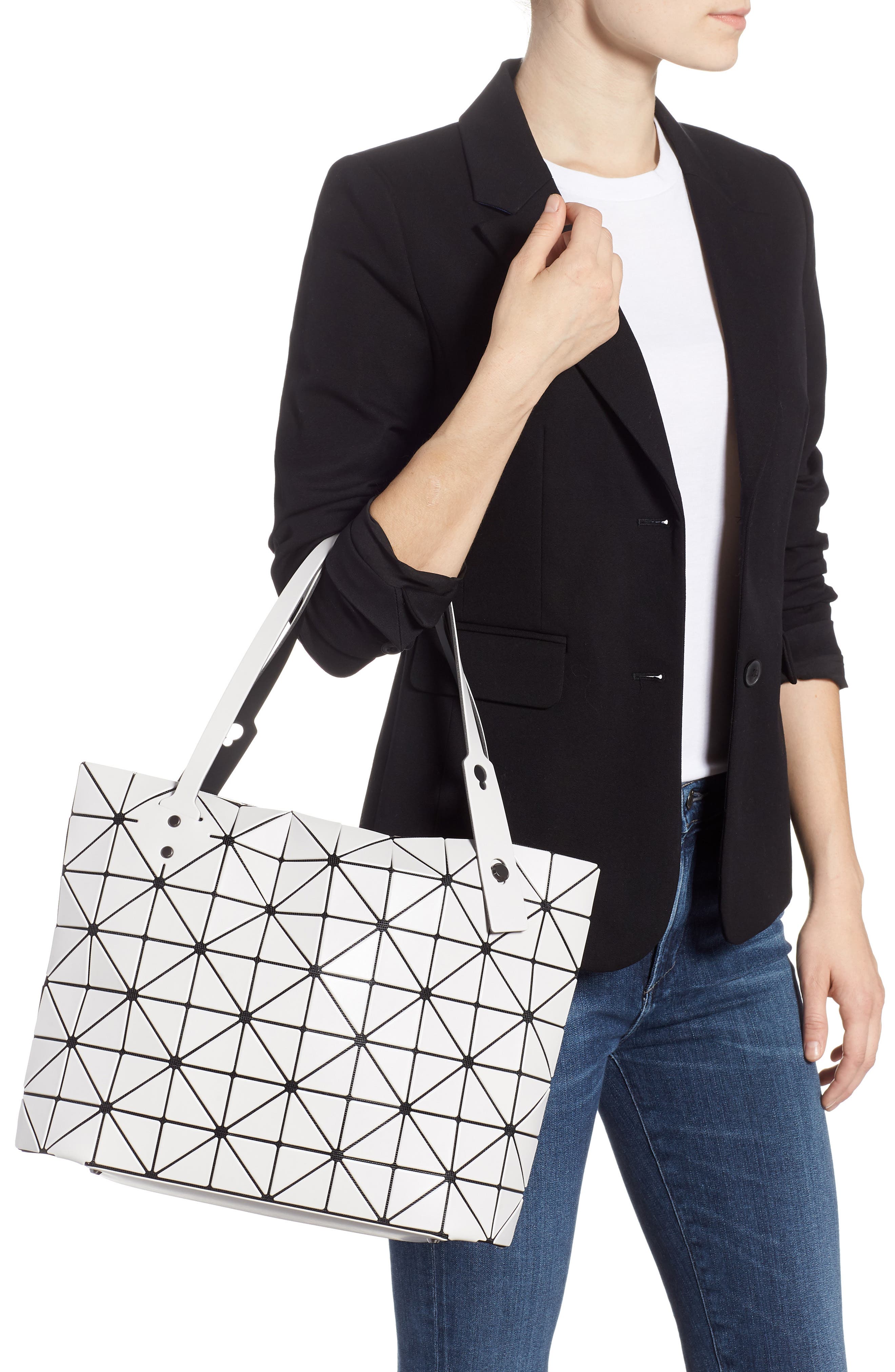 Bao Bao Issey Miyake Rock Matte Shoulder Bag, Alternate, color, 