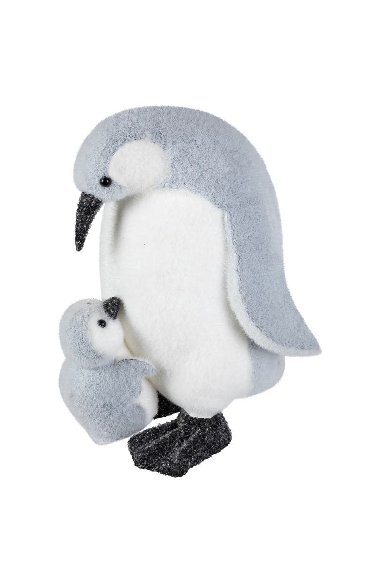 Northlight Mother Penguin with Chick Christmas Figurine - 10.75", Alternate, color, White