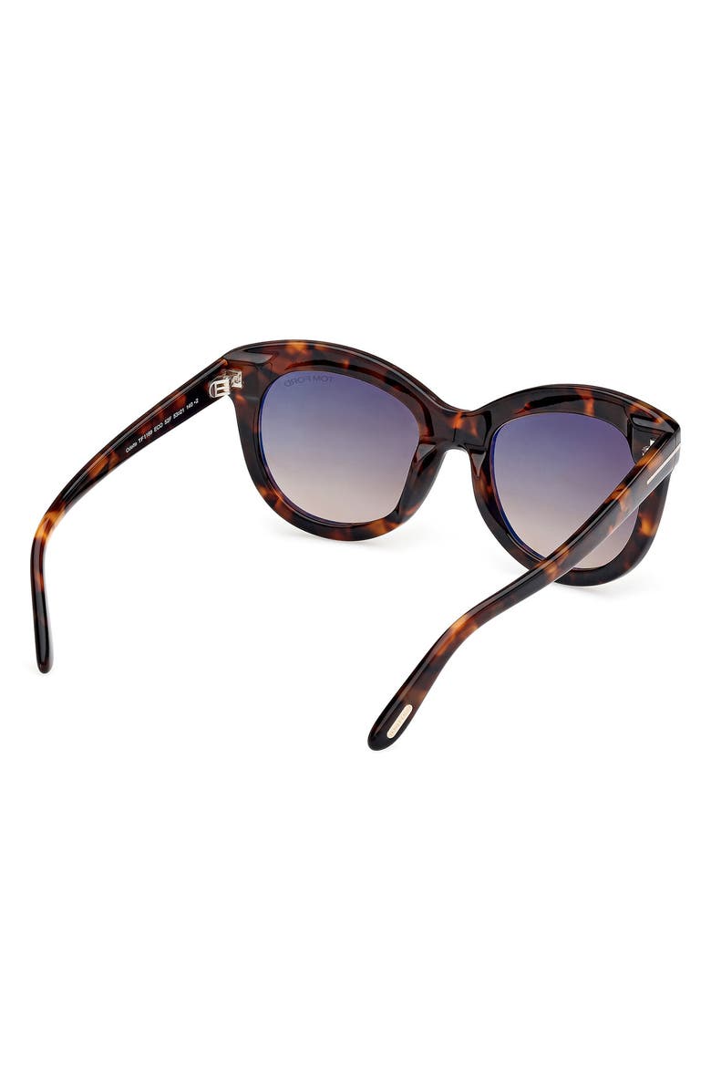 TOM FORD 53mm Butterfly Sunglasses, Alternate, color, 