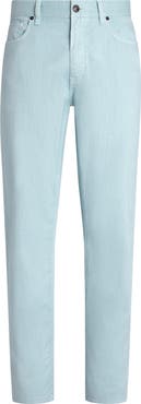 ZEGNA Roccia Slim Fit Linen & Cotton Stretch Twill Jeans