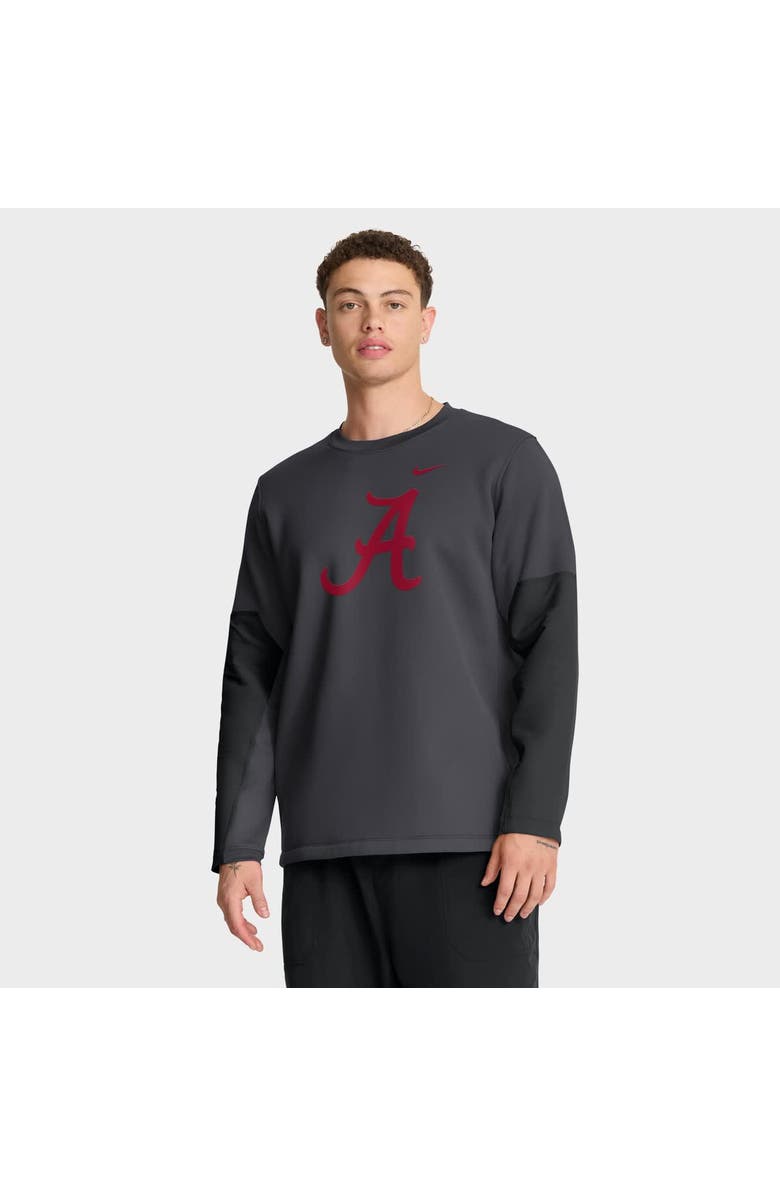 Nike Men's Nike Anthracite Alabama Crimson Tide 2025 Sideline Coach Performance Long Sleeve T-Shirt, Main, color, Anthracite