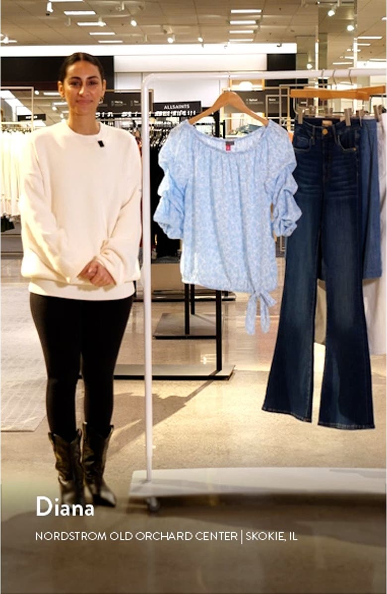 Off the Shoulder Bubble Sleeve Top, sales video thumbnail