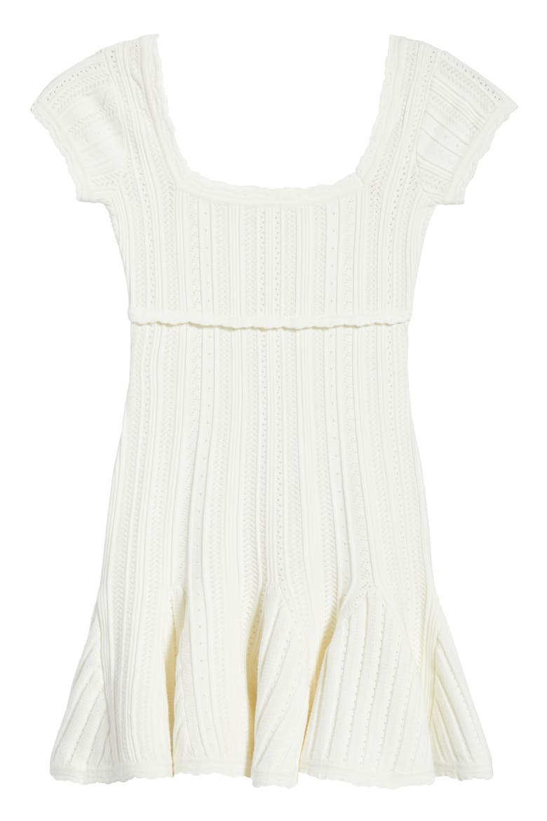 Kids' Daffron Pointelle Sweater Dress, Main, color, WHITE TEA