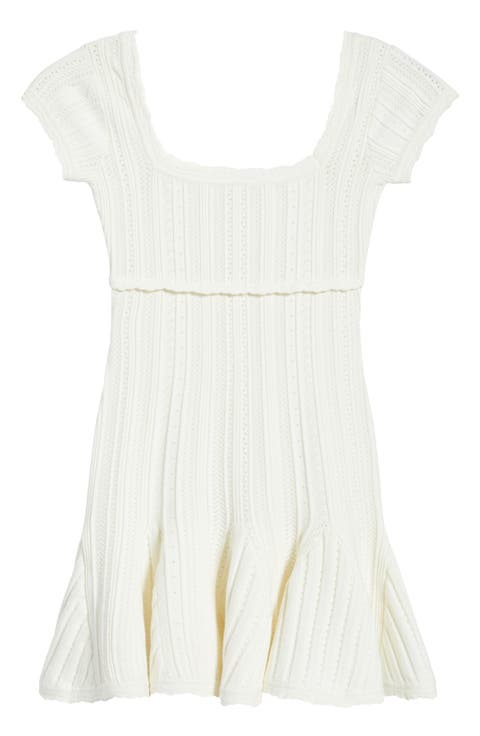 Kids' Daffron Pointelle Sweater Dress