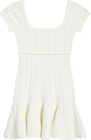 LoveShackFancy Kids' Daffron Pointelle Sweater Dress