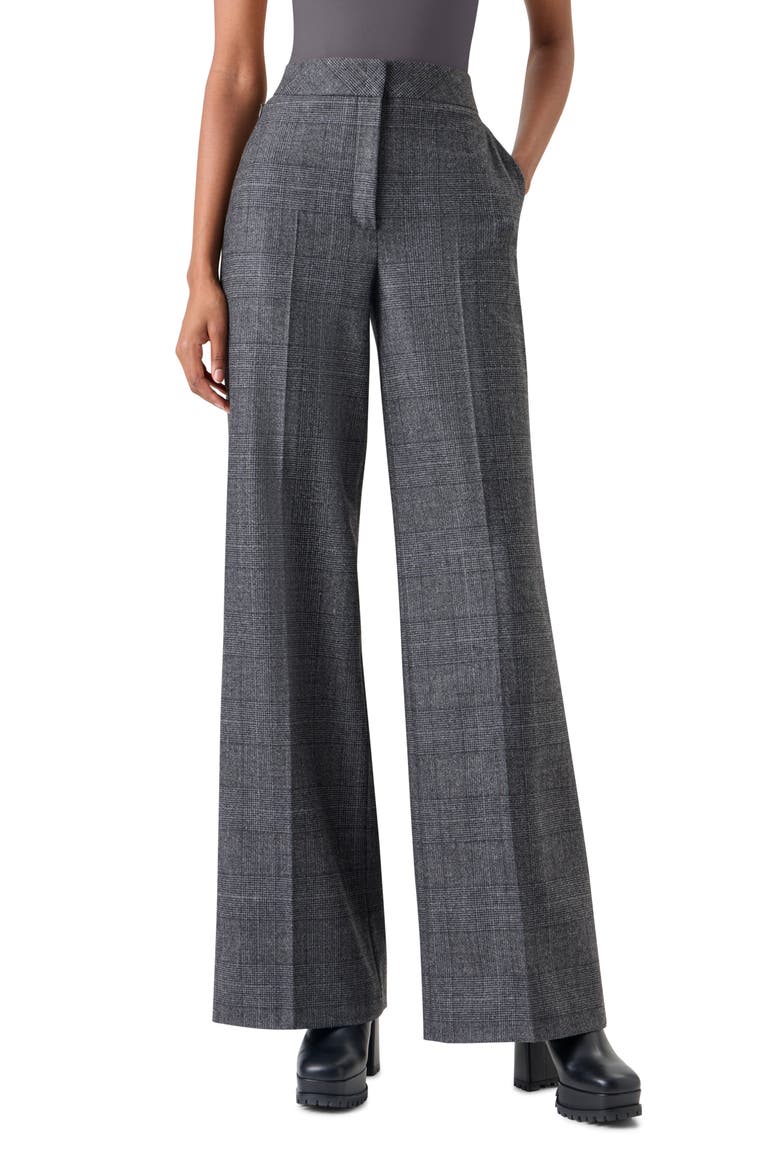 Fior Wool Flannel Trousers, Main, color, CHARCOAL-BLACK