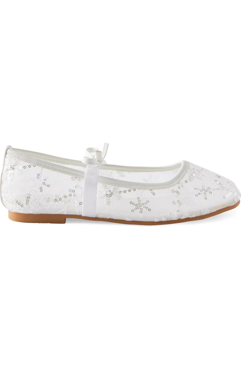 Cotton On Kids Kid's Olivia Ballet Flat, Main, color, Vanilla Embellished Mesh